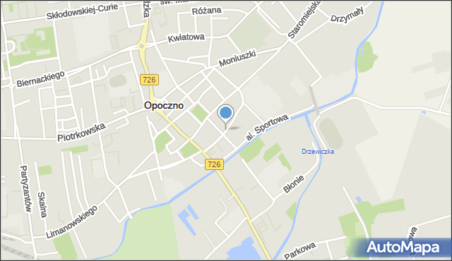 Opoczno, Szewska, mapa Opoczno