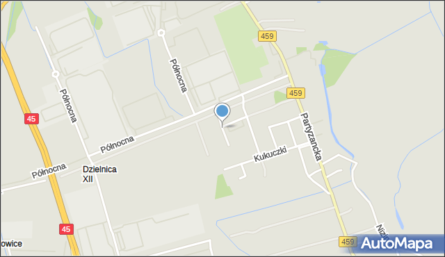 Opole, Szymborskiej Wisławy, mapa Opola