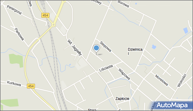 Opole, Szafranowa, mapa Opola