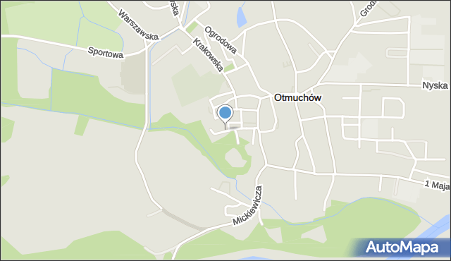 Otmuchów, Szkolna, mapa Otmuchów