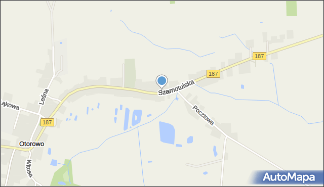 Otorowo gmina Szamotuły, Szamotulska, mapa Otorowo gmina Szamotuły