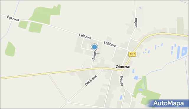 Otorowo gmina Szamotuły, Szkolna, mapa Otorowo gmina Szamotuły