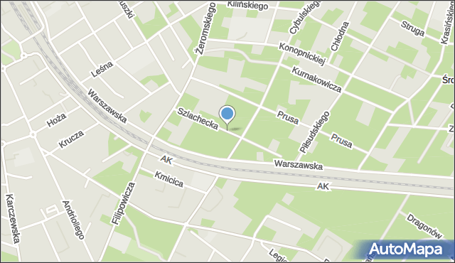 Otwock, Szlachecka, mapa Otwock