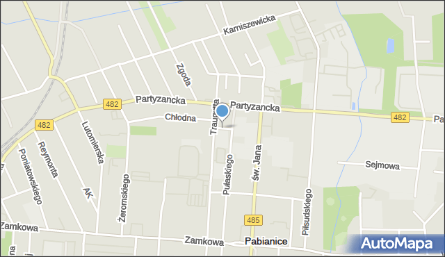 Pabianice, Szkolna, mapa Pabianic