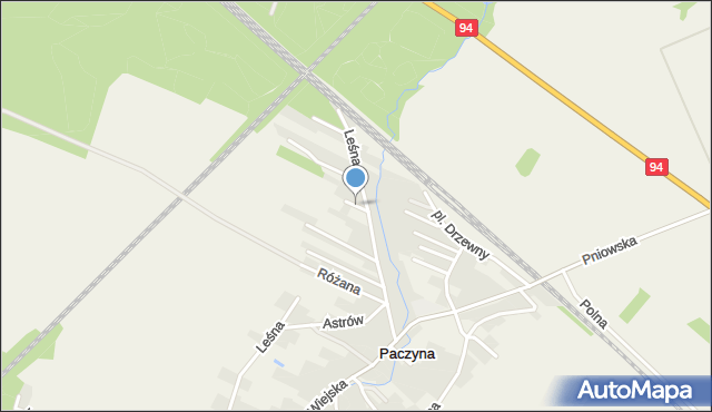 Paczyna, Szeroka, mapa Paczyna