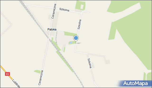 Panoszów, Szkolna, mapa Panoszów