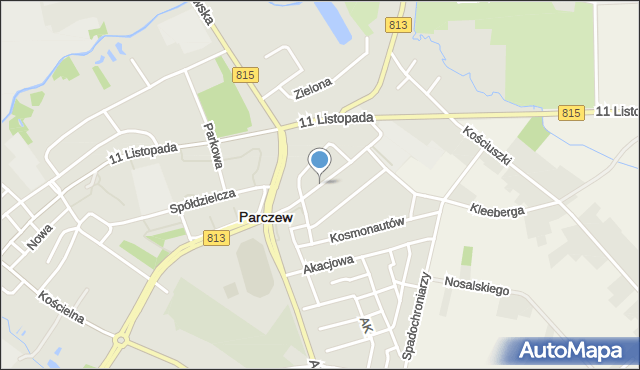 Parczew, Szkolna, mapa Parczew