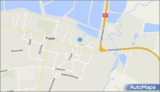 Piaski powiat świdnicki, Szewska, mapa Piaski powiat świdnicki