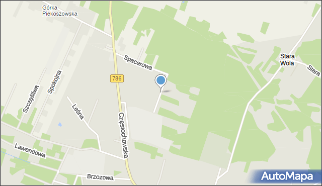 Piekoszów, Szkolna, mapa Piekoszów