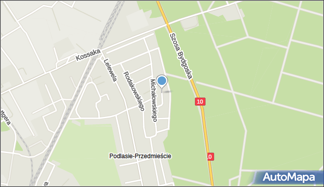 Piła, Szermentowskiego Józefa, mapa Piły