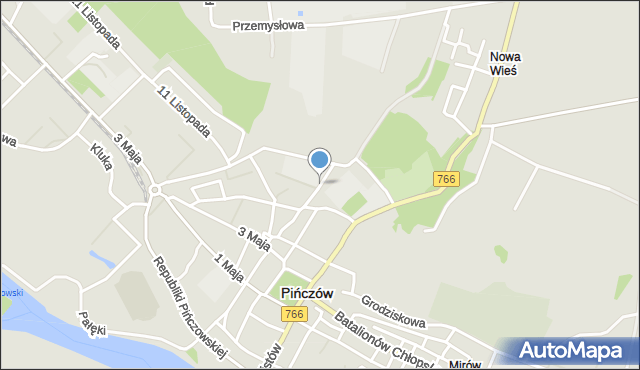 Pińczów, Szkolna, mapa Pińczów