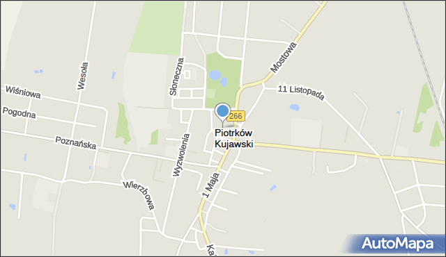 Piotrków Kujawski, Szpichlerna, mapa Piotrków Kujawski