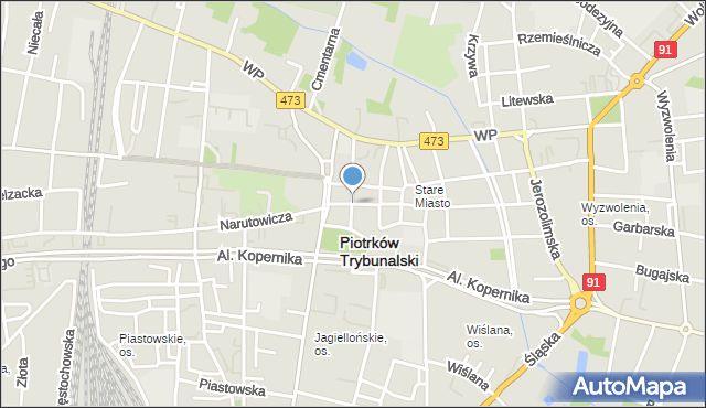Piotrków Trybunalski, Szewska, mapa Piotrków Trybunalski
