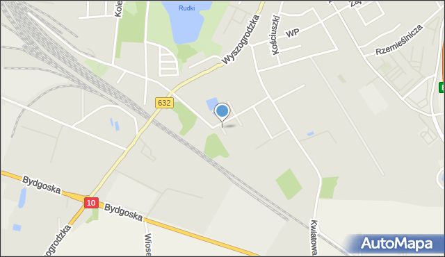 Płońsk, Szarotki, mapa Płońsk