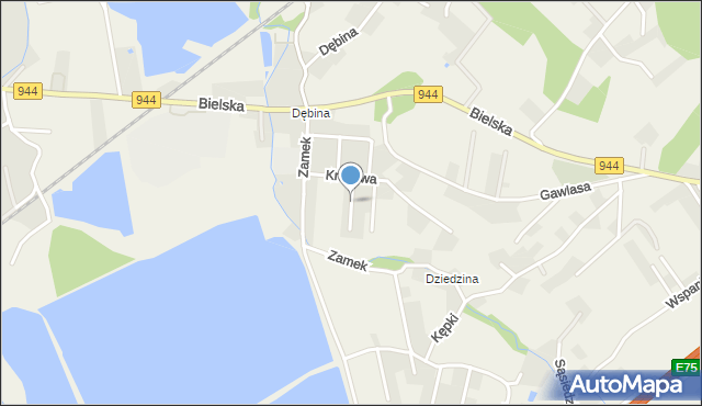 Pogórze gmina Skoczów, Szczęśliwa, mapa Pogórze gmina Skoczów