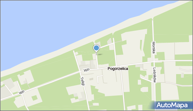 Pogorzelica gmina Rewal, Sztormowa, mapa Pogorzelica gmina Rewal