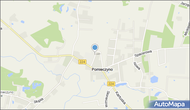 Pomieczyno, Szkolna, mapa Pomieczyno