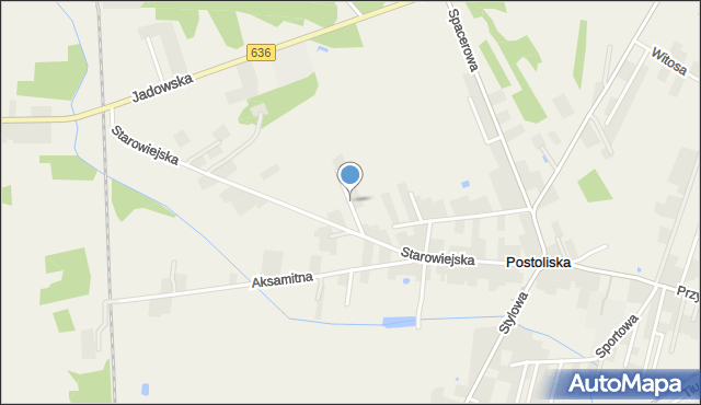 Postoliska, Szymona, mapa Postoliska