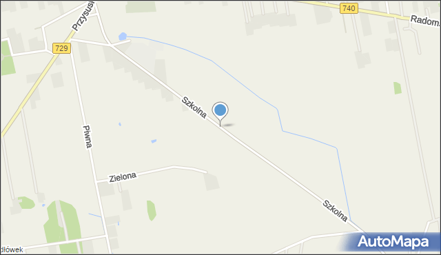 Potworów powiat przysuski, Szkolna, mapa Potworów powiat przysuski