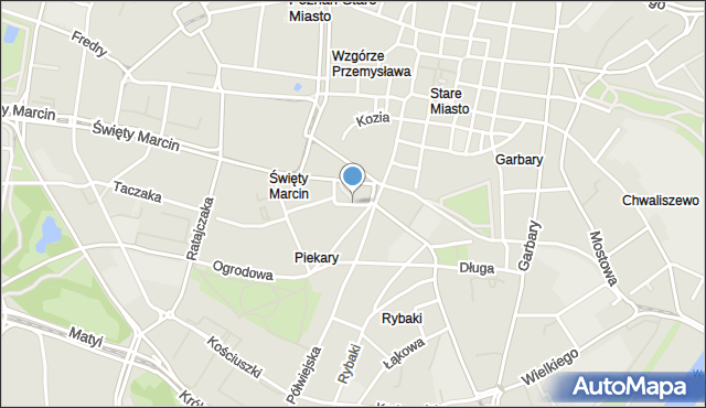 Poznań, Szymańskiego Romana, mapa Poznania