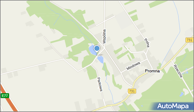 Promna, Szkolna, mapa Promna