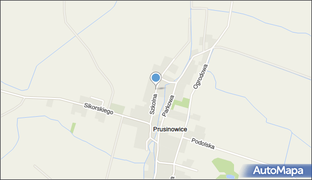 Prusinowice gmina Pakosławice, Szkolna, mapa Prusinowice gmina Pakosławice