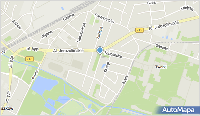 Pruszków, Szpitalna, mapa Pruszków