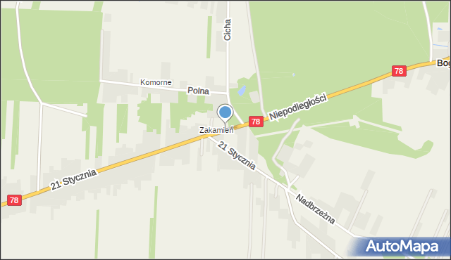 Przeczyce, Szczęśniaka Romana, mapa Przeczyce