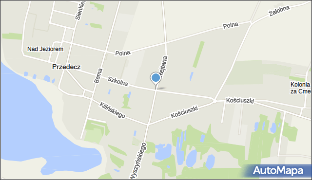 Przedecz, Szkolna, mapa Przedecz