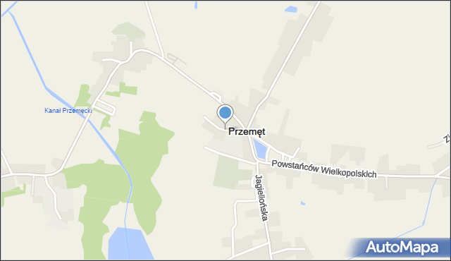 Przemęt, Szkolna, mapa Przemęt