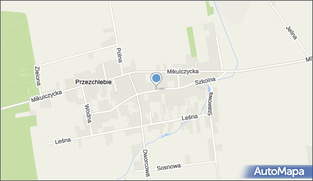 Przezchlebie, Szkolna, mapa Przezchlebie