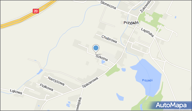 Przyjaźń, Szkolna, mapa Przyjaźń