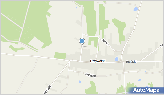 Przywózki, Szkolna, mapa Przywózki