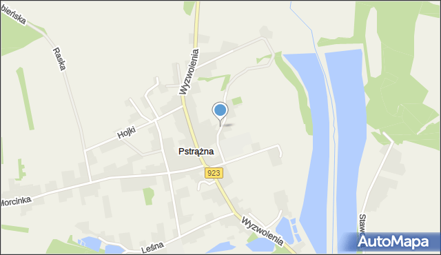 Pstrążna, Szkolna, mapa Pstrążna