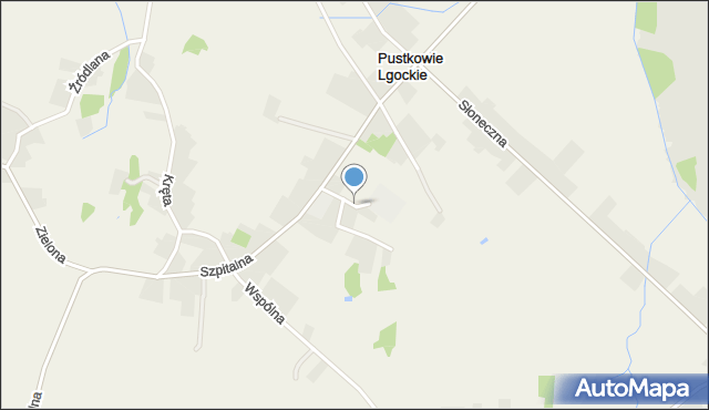 Pustkowie Lgockie, Szkolna, mapa Pustkowie Lgockie