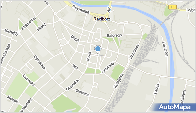 Racibórz, Szewska, mapa Racibórz