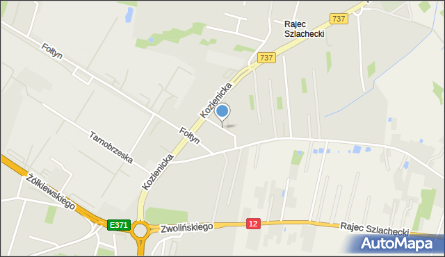 Radom, Szlachecka, mapa Radomia