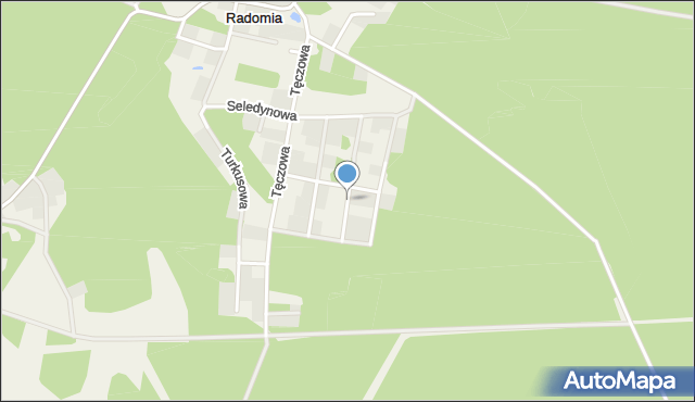 Radomia, Szmaragdowa, mapa Radomia