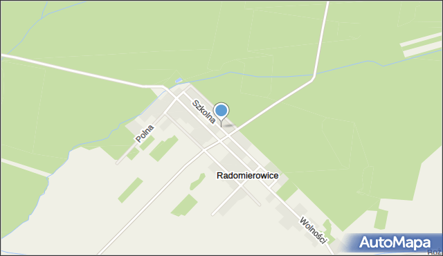 Radomierowice, Szkolna, mapa Radomierowice