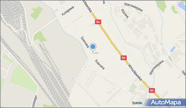 Radwanice gmina Siechnice, Szeroka, mapa Radwanice gmina Siechnice