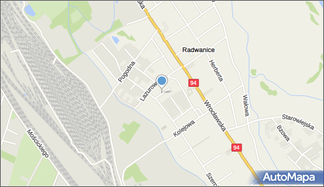 Radwanice gmina Siechnice, Szmaragdowa, mapa Radwanice gmina Siechnice