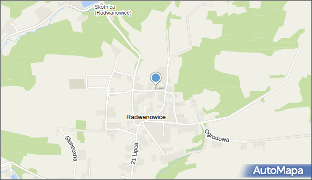 Radwanowice, Szkolna, mapa Radwanowice