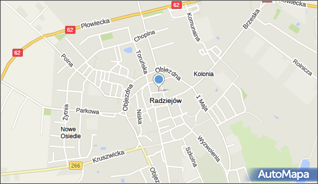 Radziejów, Szewska, mapa Radziejów
