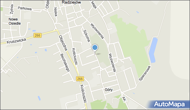 Radziejów, Szkolna, mapa Radziejów