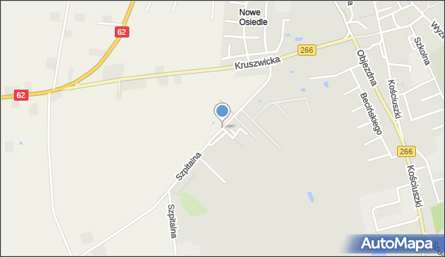 Radziejów, Szpitalna, mapa Radziejów