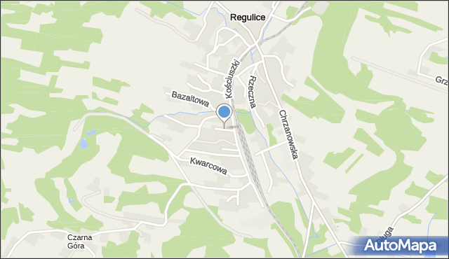 Regulice gmina Alwernia, Szewska, mapa Regulice gmina Alwernia