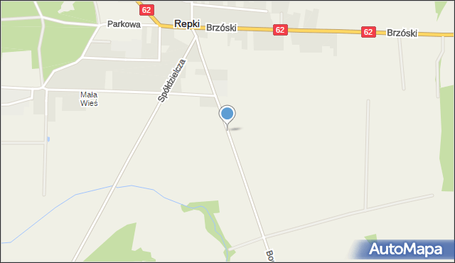 Repki powiat sokołowski, Szkolna, mapa Repki powiat sokołowski