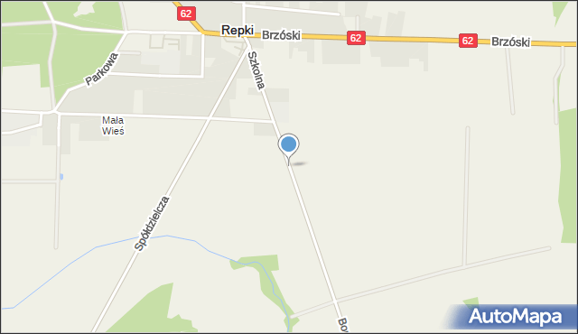 Repki powiat sokołowski, Szkolna, mapa Repki powiat sokołowski