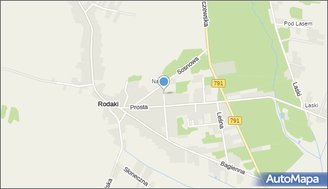 Rodaki, Szkolna, mapa Rodaki