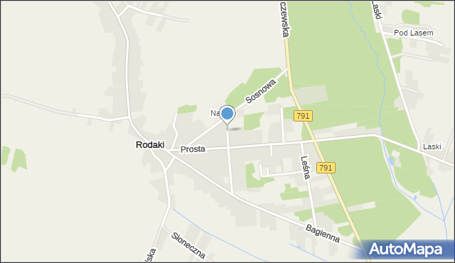 Rodaki, Szkolna, mapa Rodaki